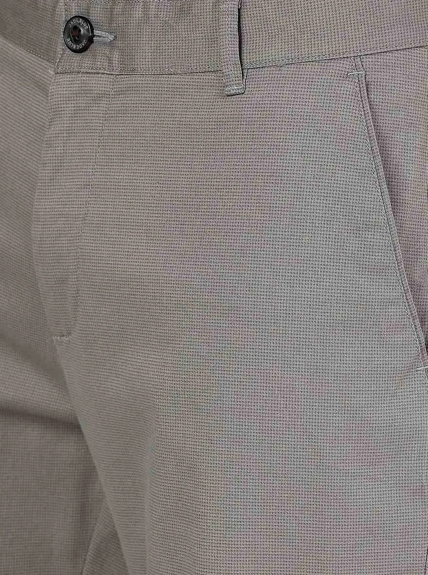 Grey Solid Uno Fit Casual Trouser | JadeBlue