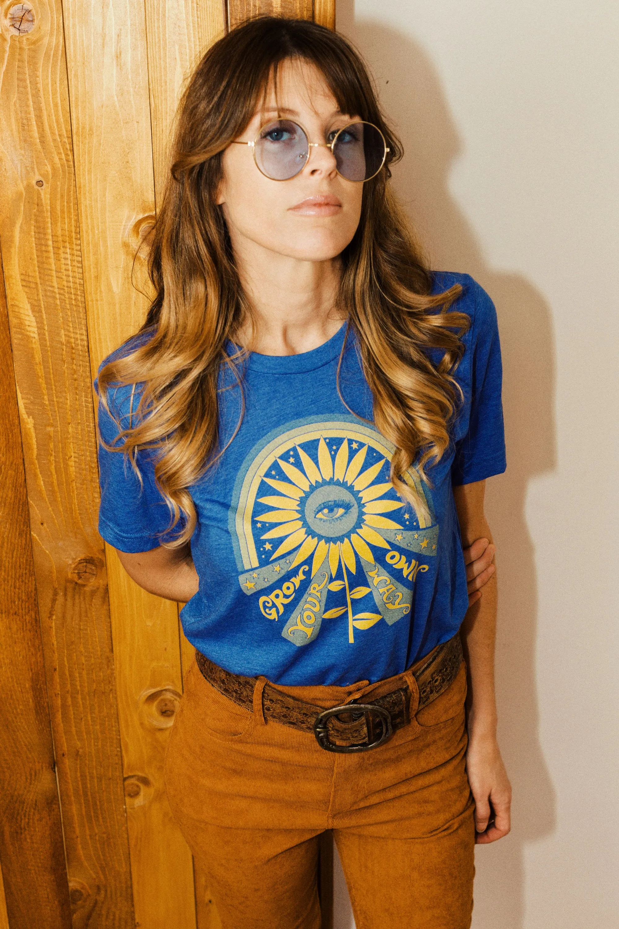 Grow Your Own Way Tee - Royal Blue Heather