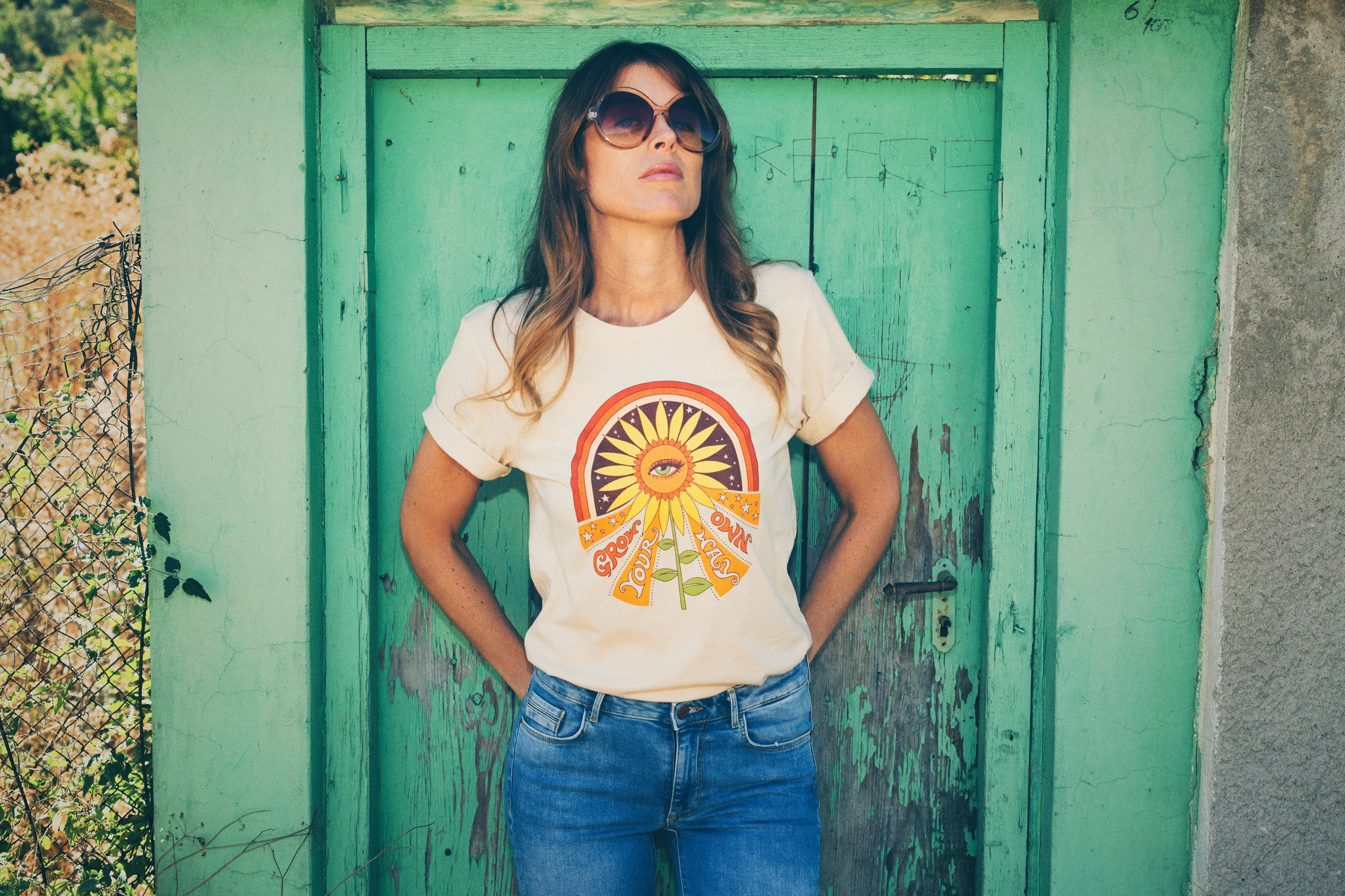 Grow Your Own Way Tee - Soft Cream