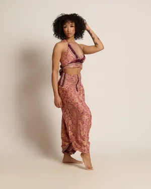 Gypsy Pants Top Set/Bohemian Tops/Festival outfit/Bikini Top/Bohemian Flowy Pants/Festival Clothing/ Ibiza Outfit/Gypsy Style/ Boho fashion