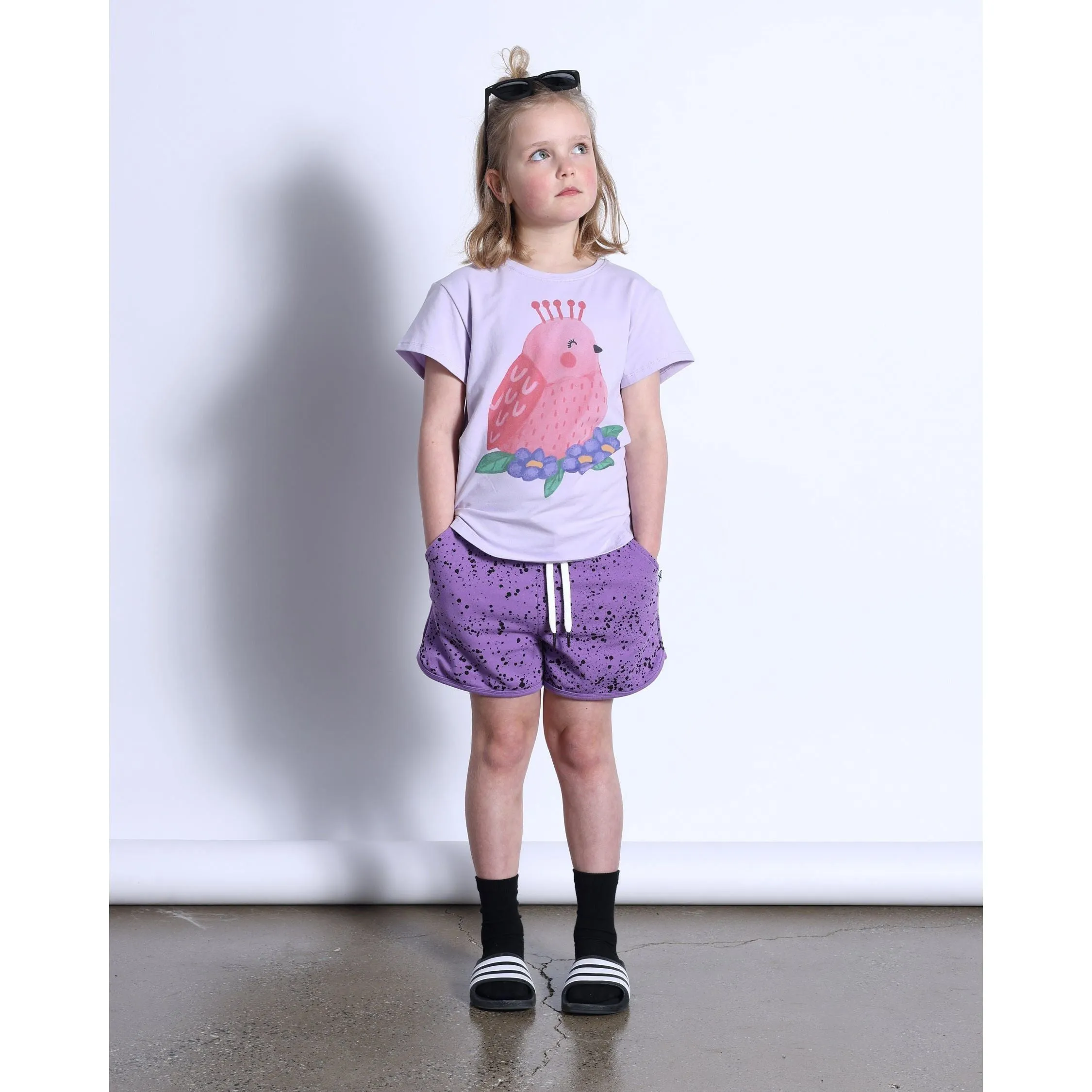 Happy Bird Tee- Lilac