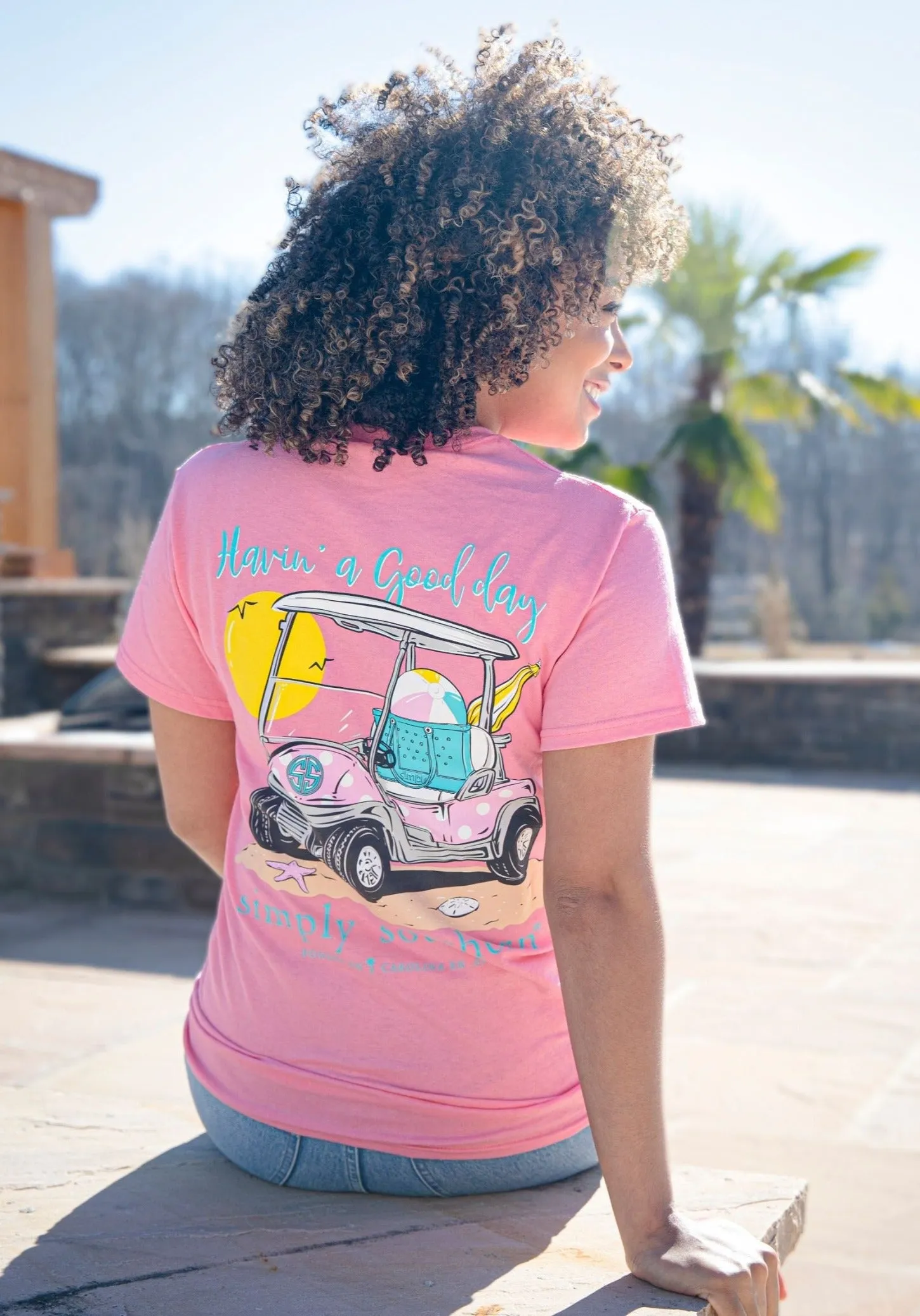 'Havin' A Good Day' Golf Cart Short Sleeve Tee by Simply Southern