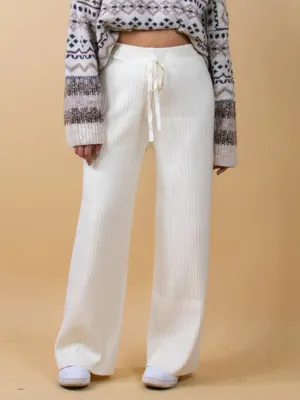 Hazel Blues® |  Ribbed Wide Leg Sweater Pants