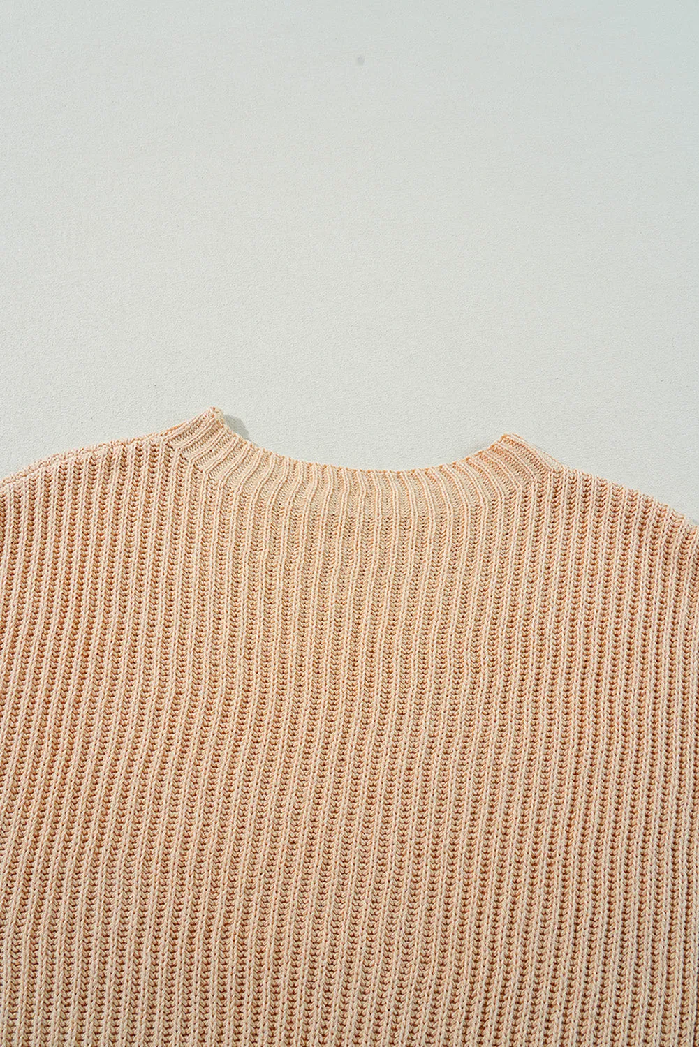 Hazel Blues® |  Side Slit Round Neck Long Sleeve Sweater