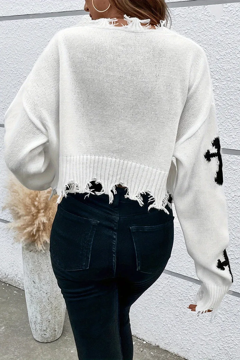 HCS1100 Rebel Edge Distressed Sweater