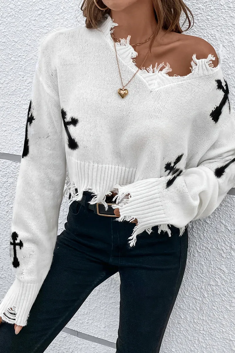 HCS1100 Rebel Edge Distressed Sweater