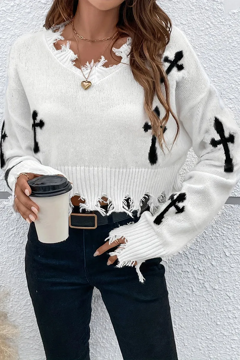 HCS1100 Rebel Edge Distressed Sweater