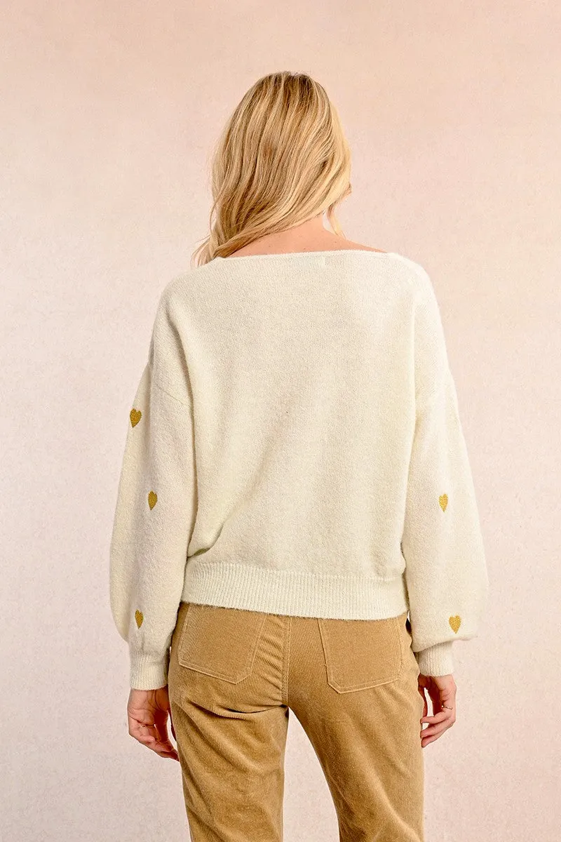 HEART PATTERN SWEATER
