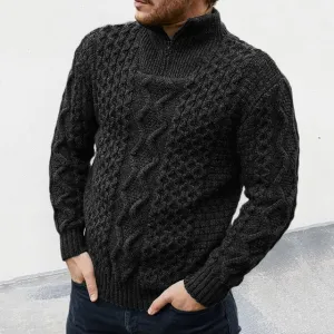 High-Quality Men's Half-Zip Knit Jumper