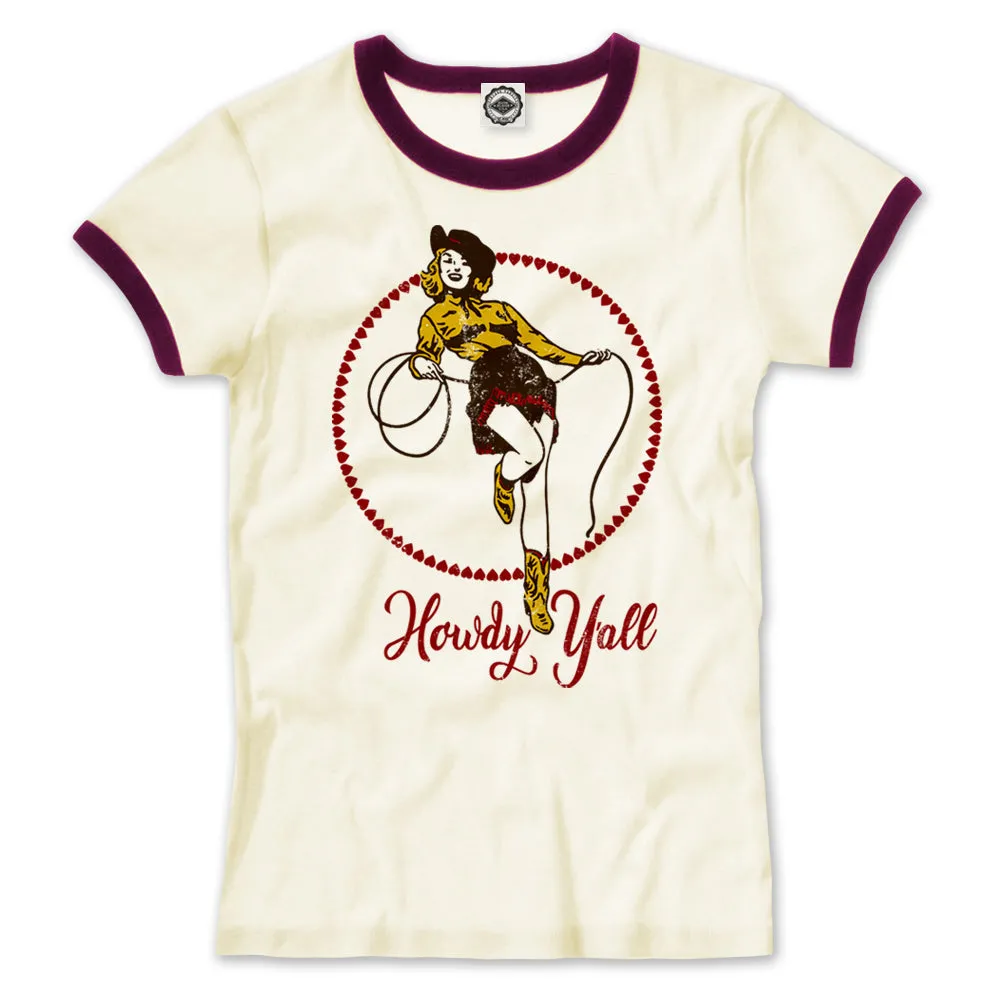 Howdy Y'All Women's Ringer Tee