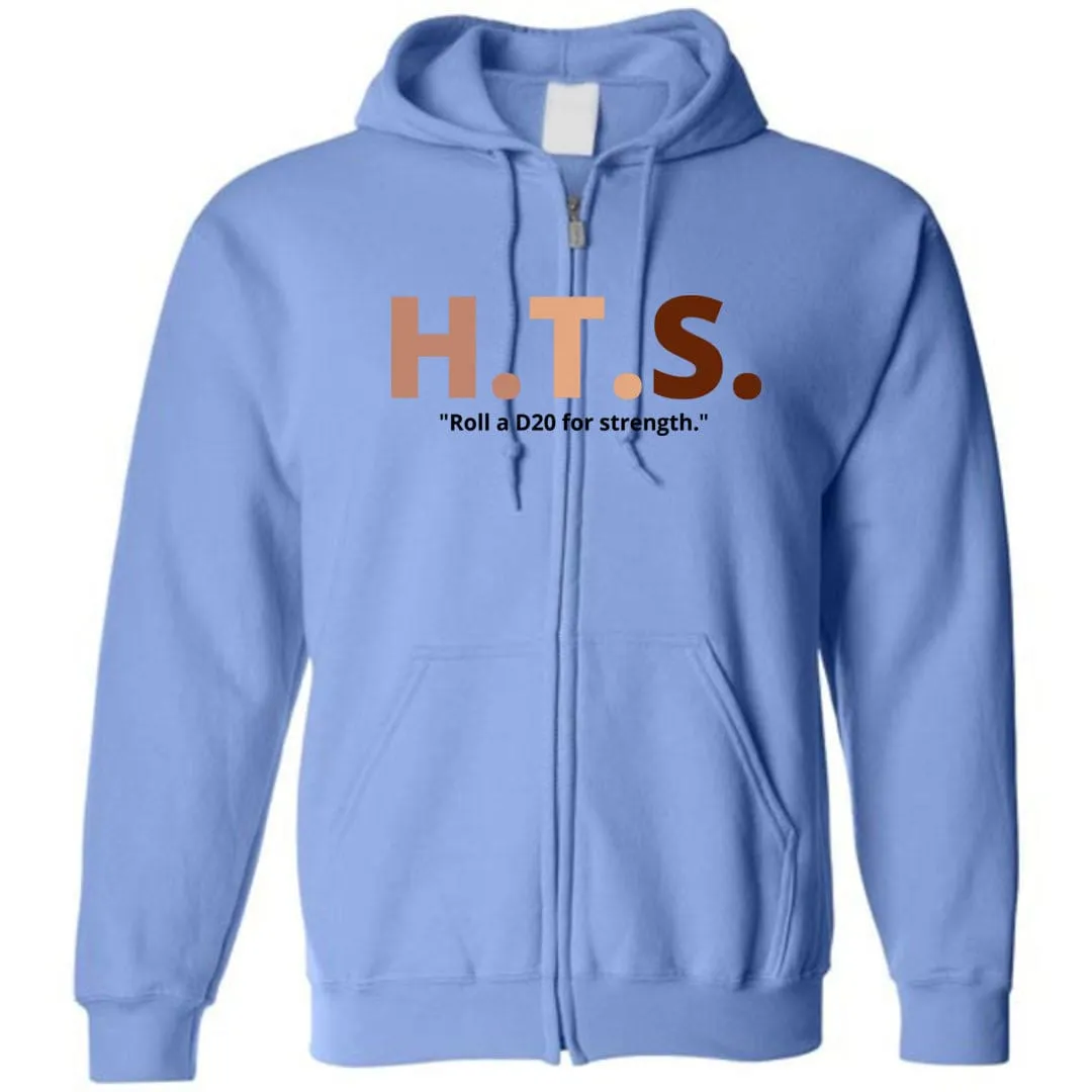 HTS Here To Stay Text Roll Light TS Unisex Zip Hoodie