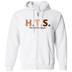 HTS Here To Stay Text Roll Light TS Unisex Zip Hoodie