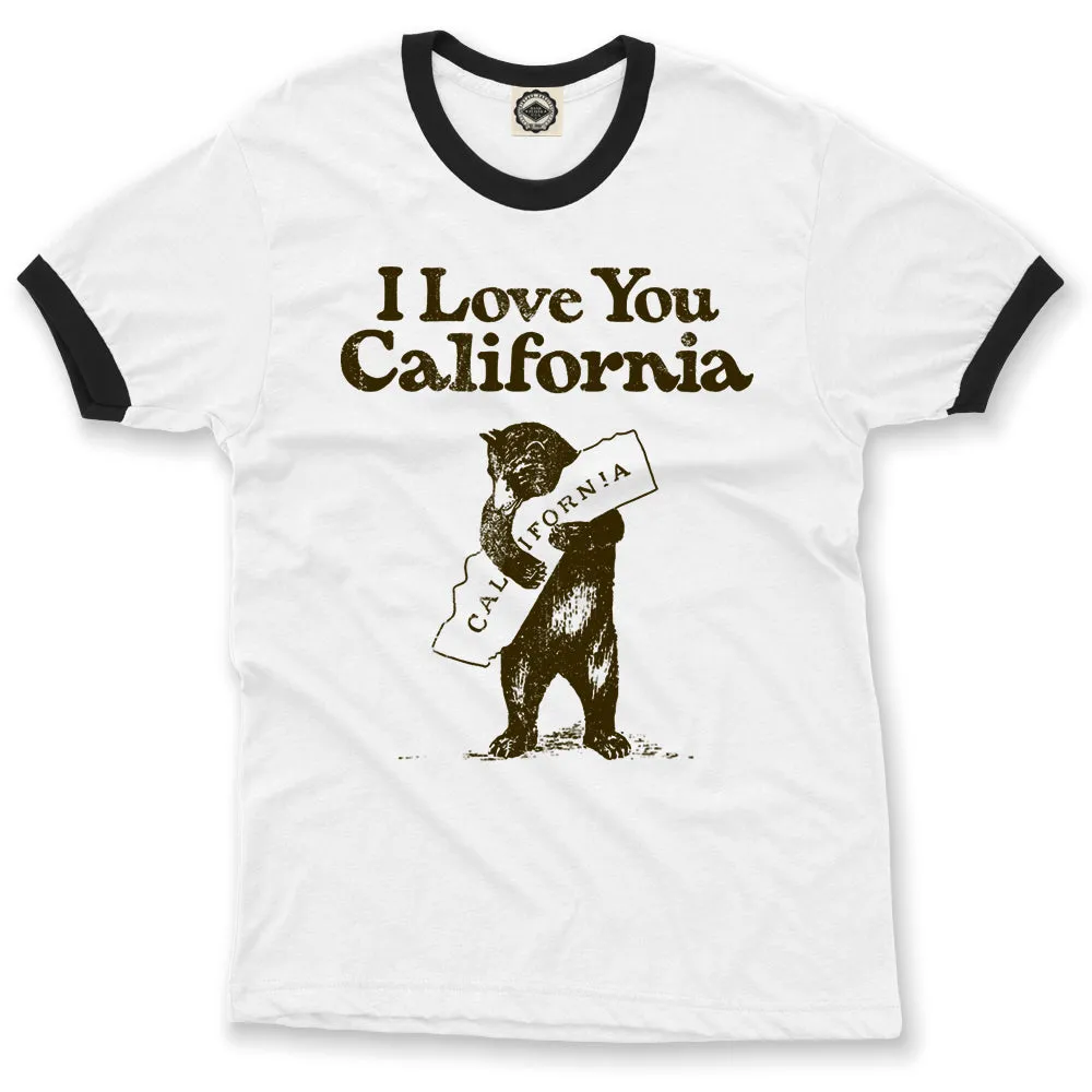 I Love You California Men's Ringer Tee