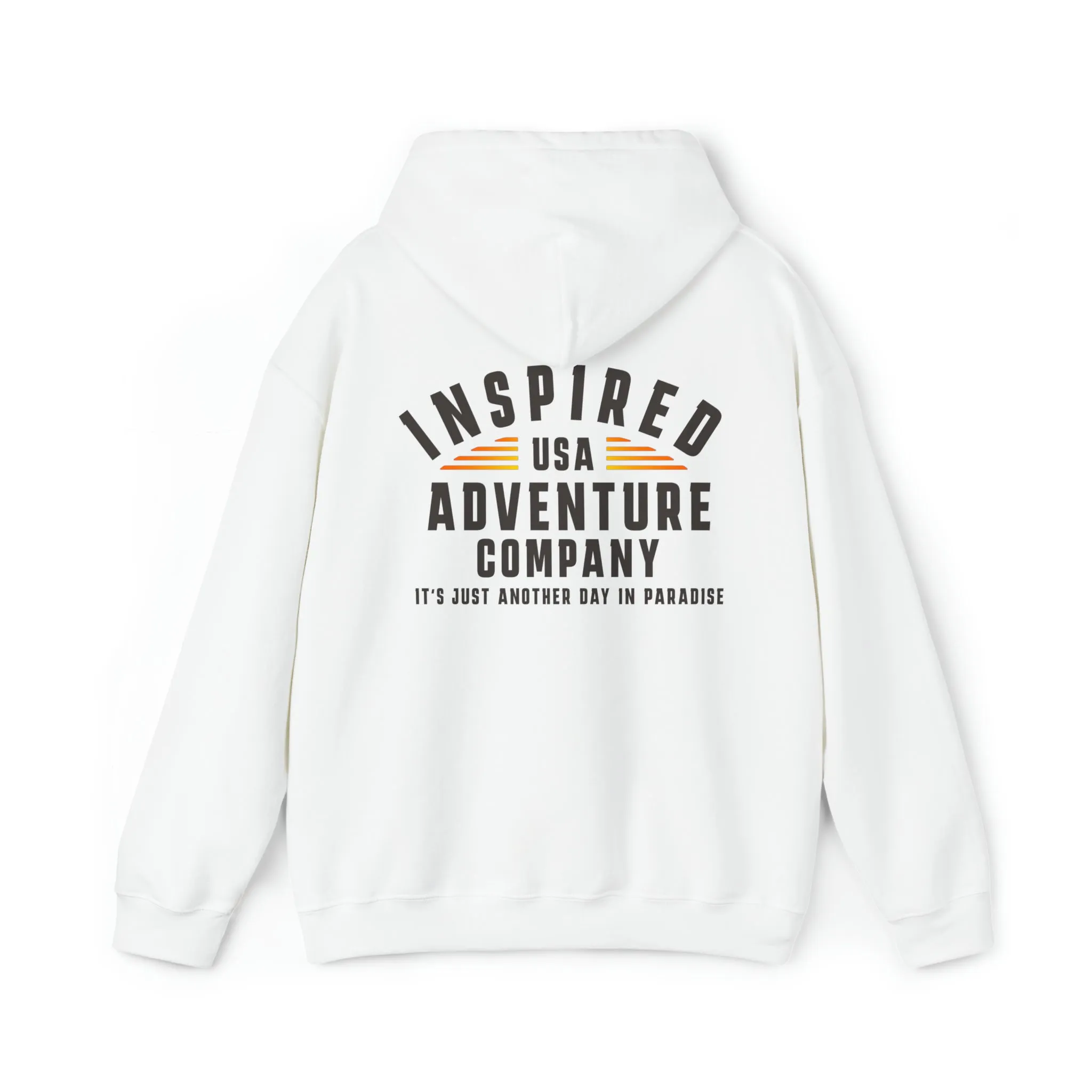 It's Just Another Day in Paradise... Inspired Adventure Co. Unisex Heavy Blend™ Hooded Sweatshirt