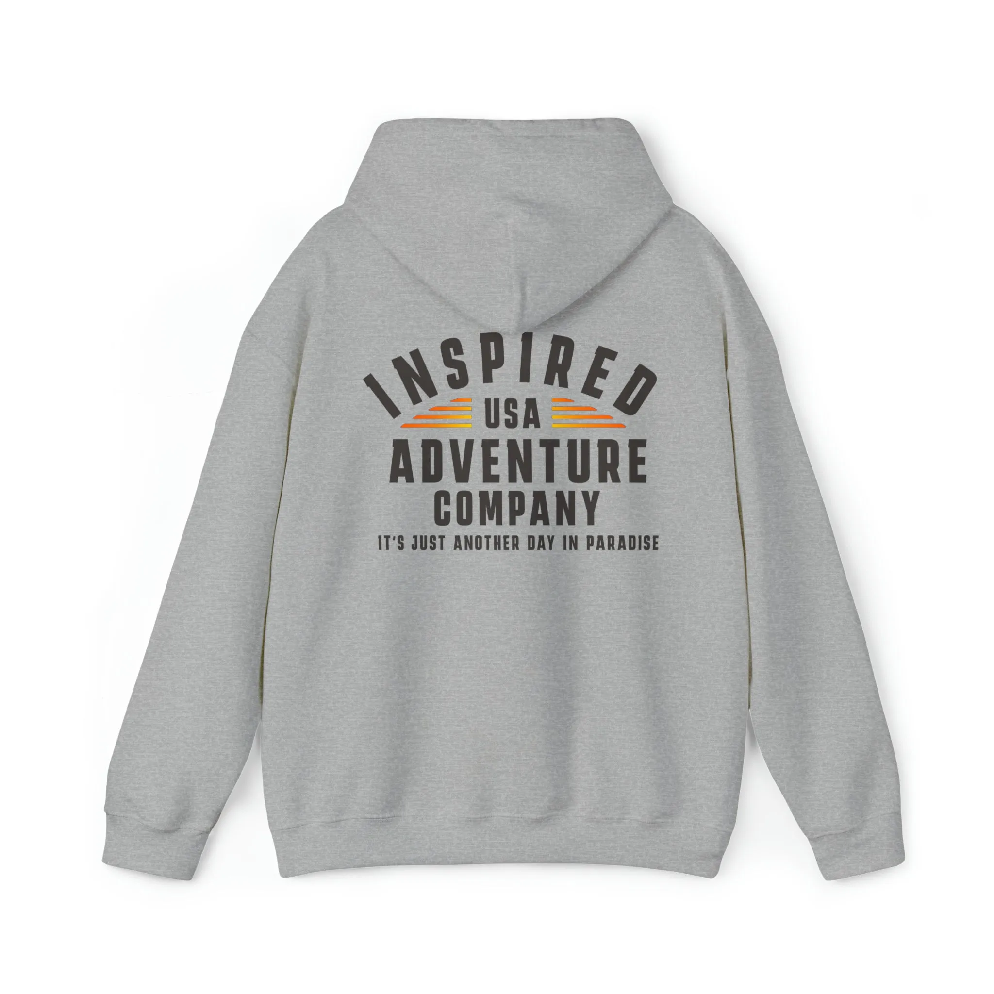 It's Just Another Day in Paradise... Inspired Adventure Co. Unisex Heavy Blend™ Hooded Sweatshirt