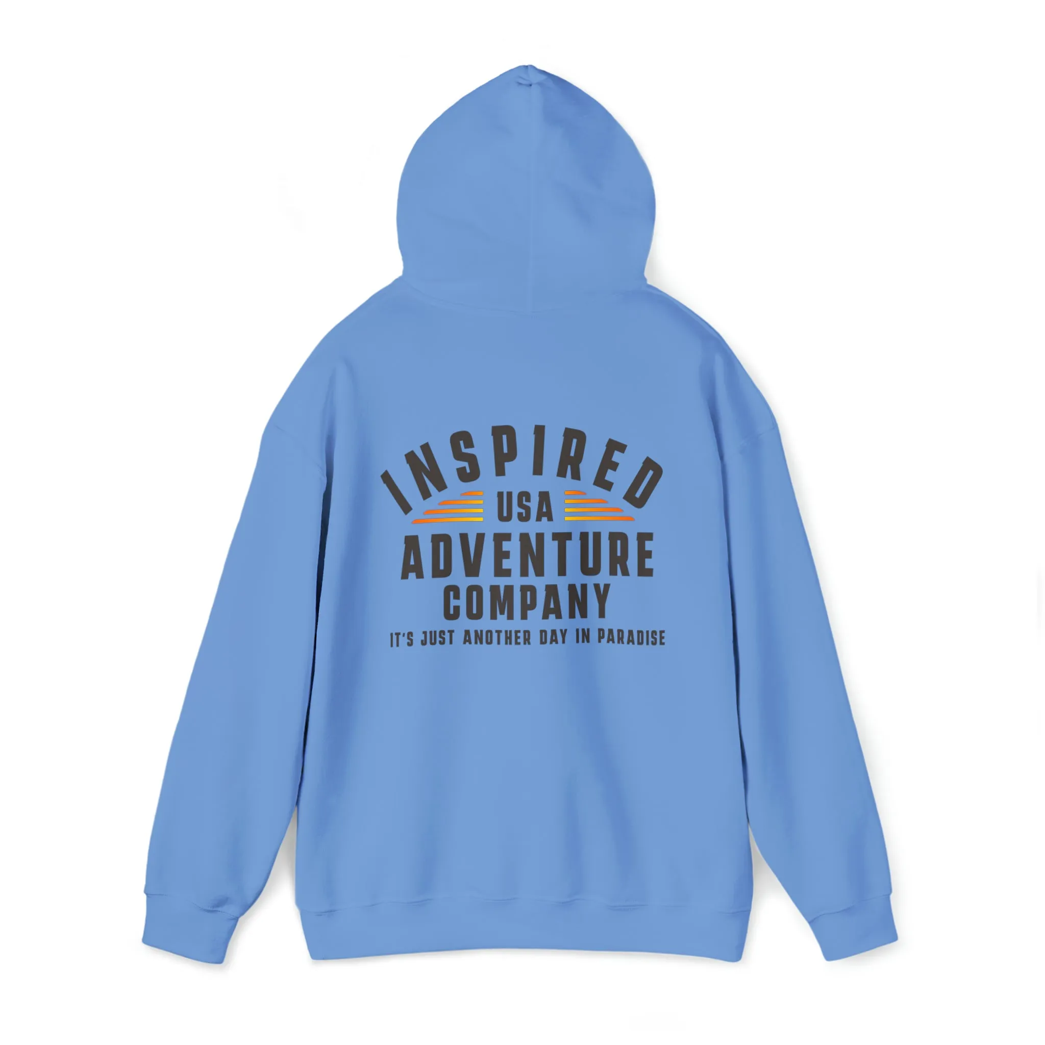 It's Just Another Day in Paradise... Inspired Adventure Co. Unisex Heavy Blend™ Hooded Sweatshirt