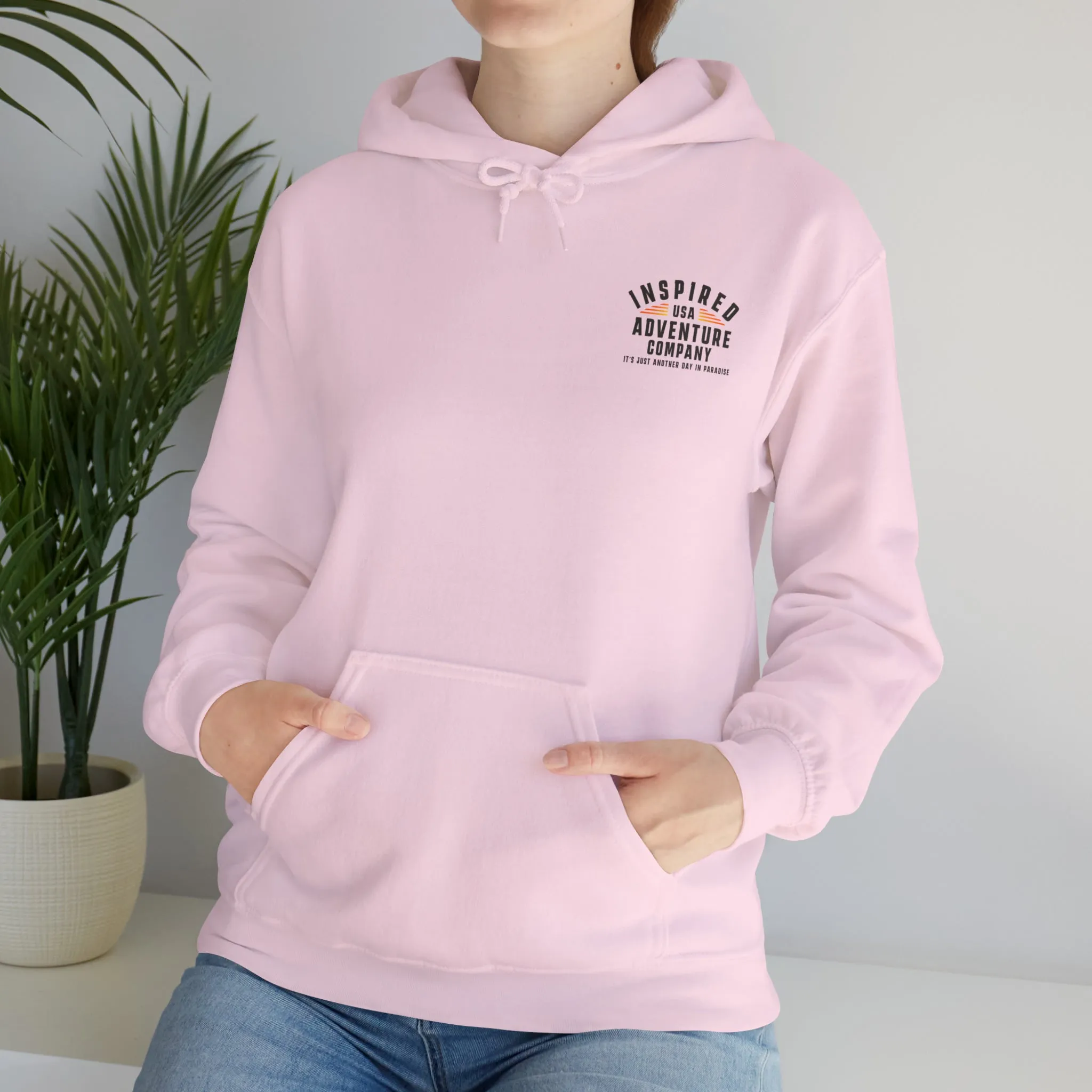 It's Just Another Day in Paradise... Inspired Adventure Co. Unisex Heavy Blend™ Hooded Sweatshirt