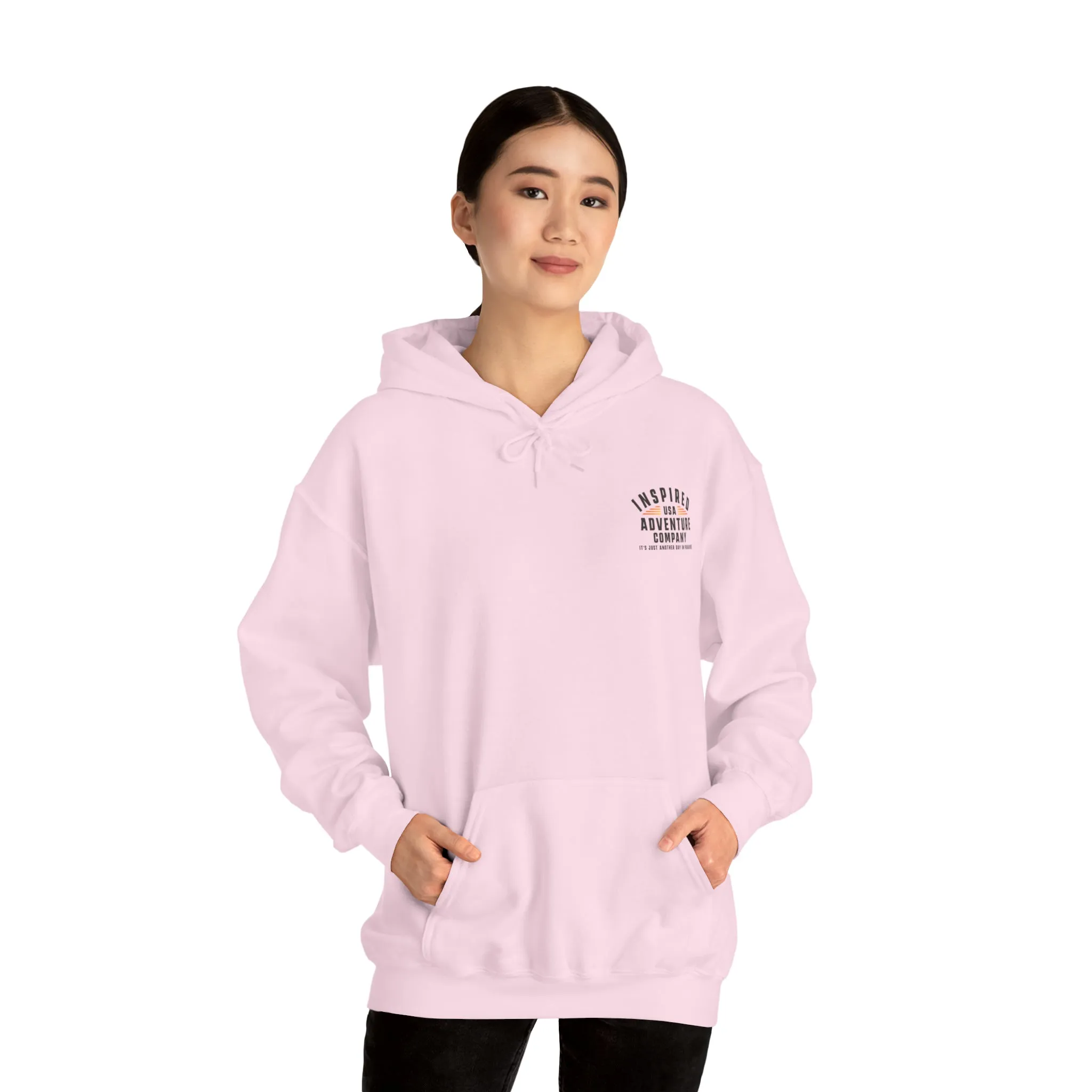 It's Just Another Day in Paradise... Inspired Adventure Co. Unisex Heavy Blend™ Hooded Sweatshirt