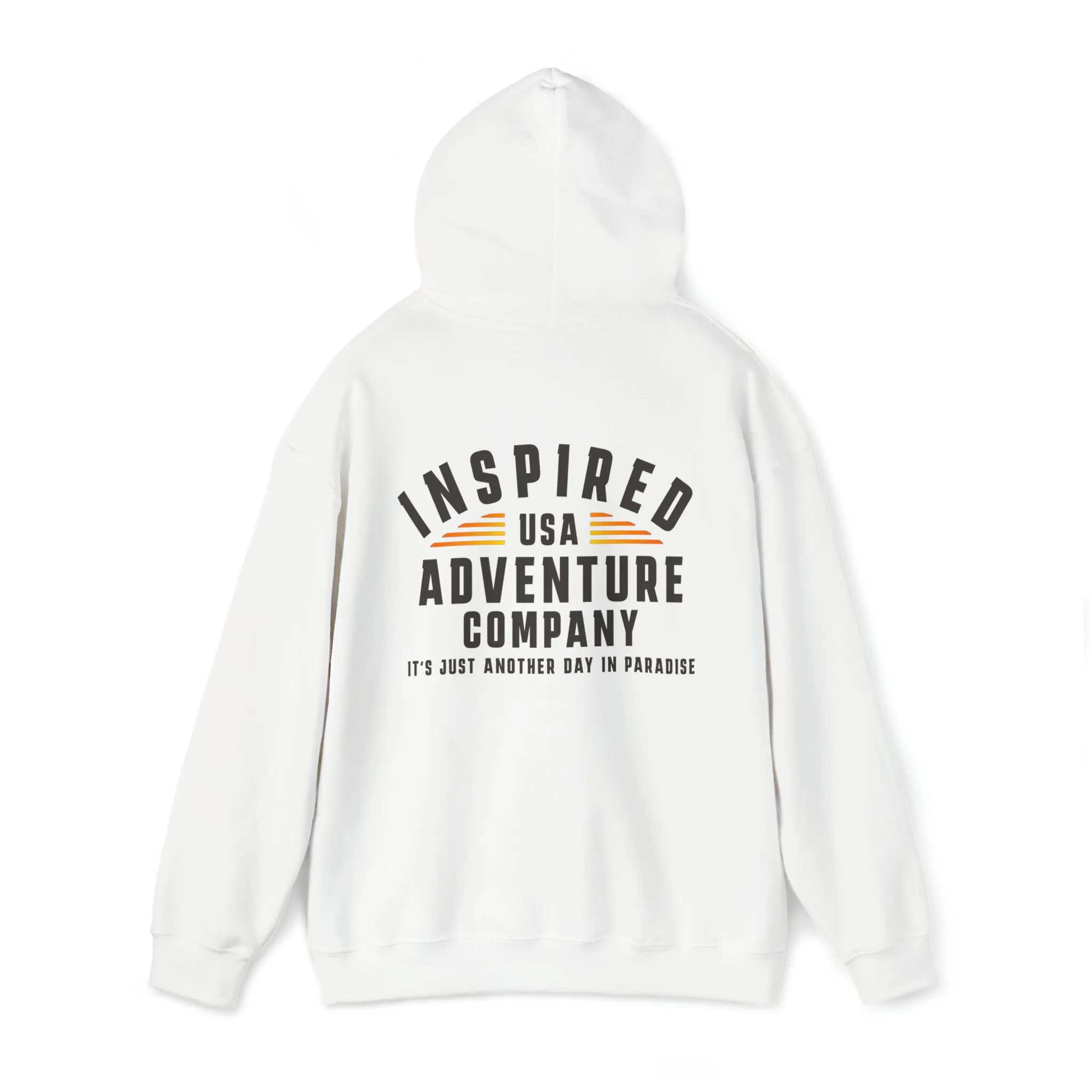 It's Just Another Day in Paradise... Inspired Adventure Co. Unisex Heavy Blend™ Hooded Sweatshirt