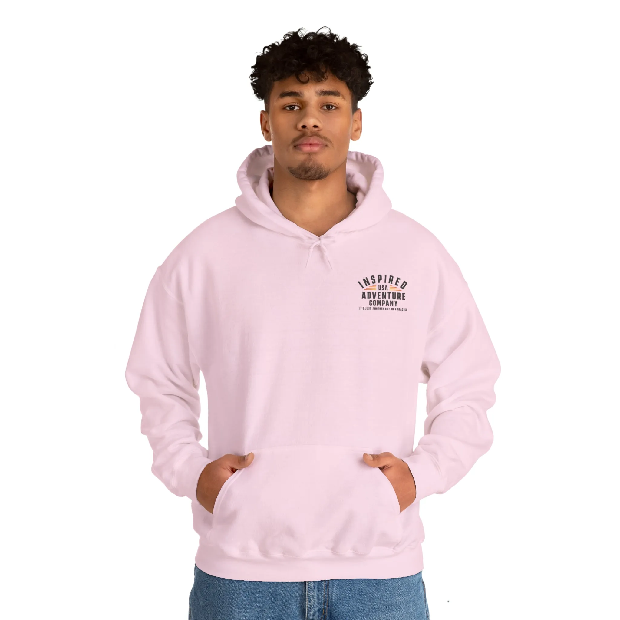 It's Just Another Day in Paradise... Inspired Adventure Co. Unisex Heavy Blend™ Hooded Sweatshirt