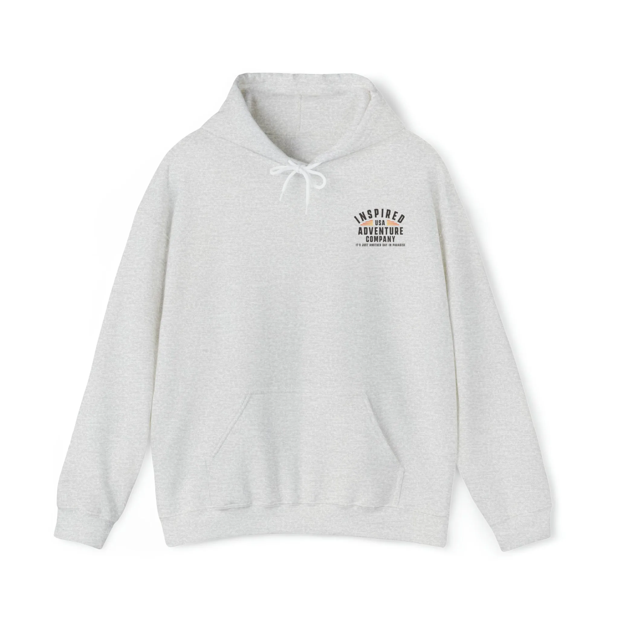 It's Just Another Day in Paradise... Inspired Adventure Co. Unisex Heavy Blend™ Hooded Sweatshirt