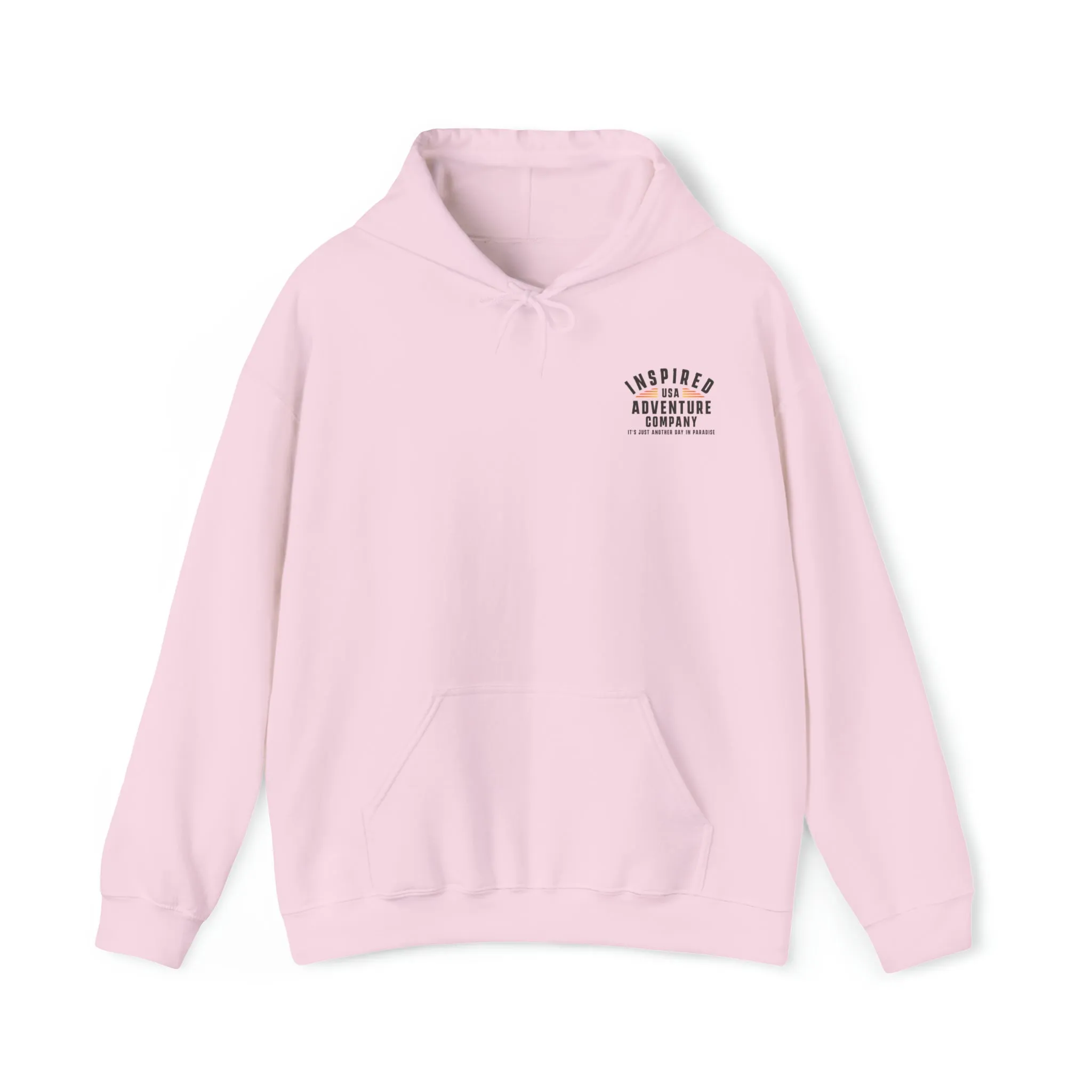 It's Just Another Day in Paradise... Inspired Adventure Co. Unisex Heavy Blend™ Hooded Sweatshirt