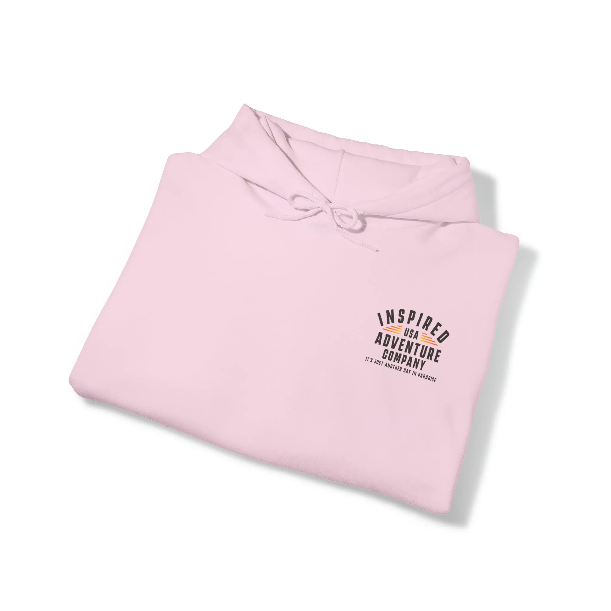 It's Just Another Day in Paradise... Inspired Adventure Co. Unisex Heavy Blend™ Hooded Sweatshirt