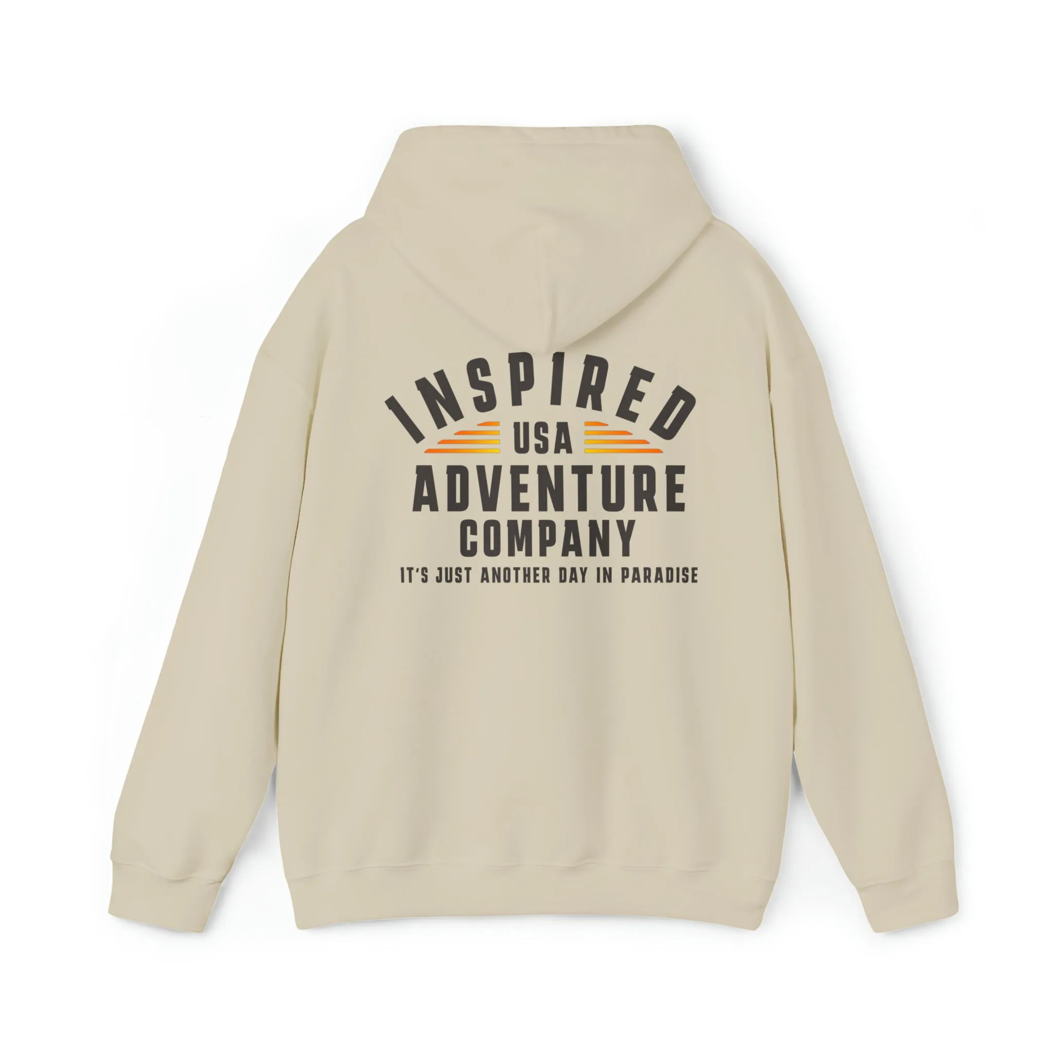 It's Just Another Day in Paradise... Inspired Adventure Co. Unisex Heavy Blend™ Hooded Sweatshirt