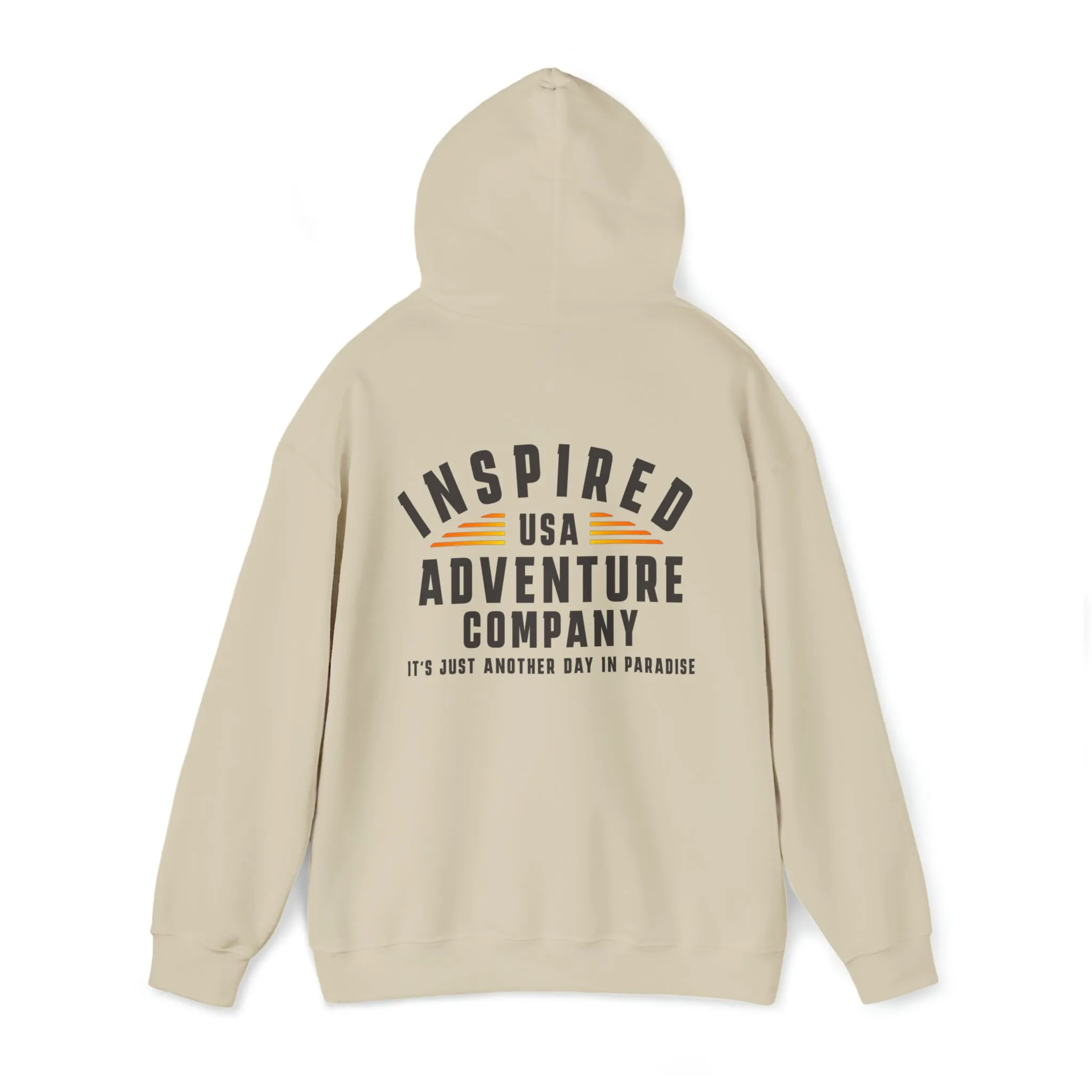 It's Just Another Day in Paradise... Inspired Adventure Co. Unisex Heavy Blend™ Hooded Sweatshirt
