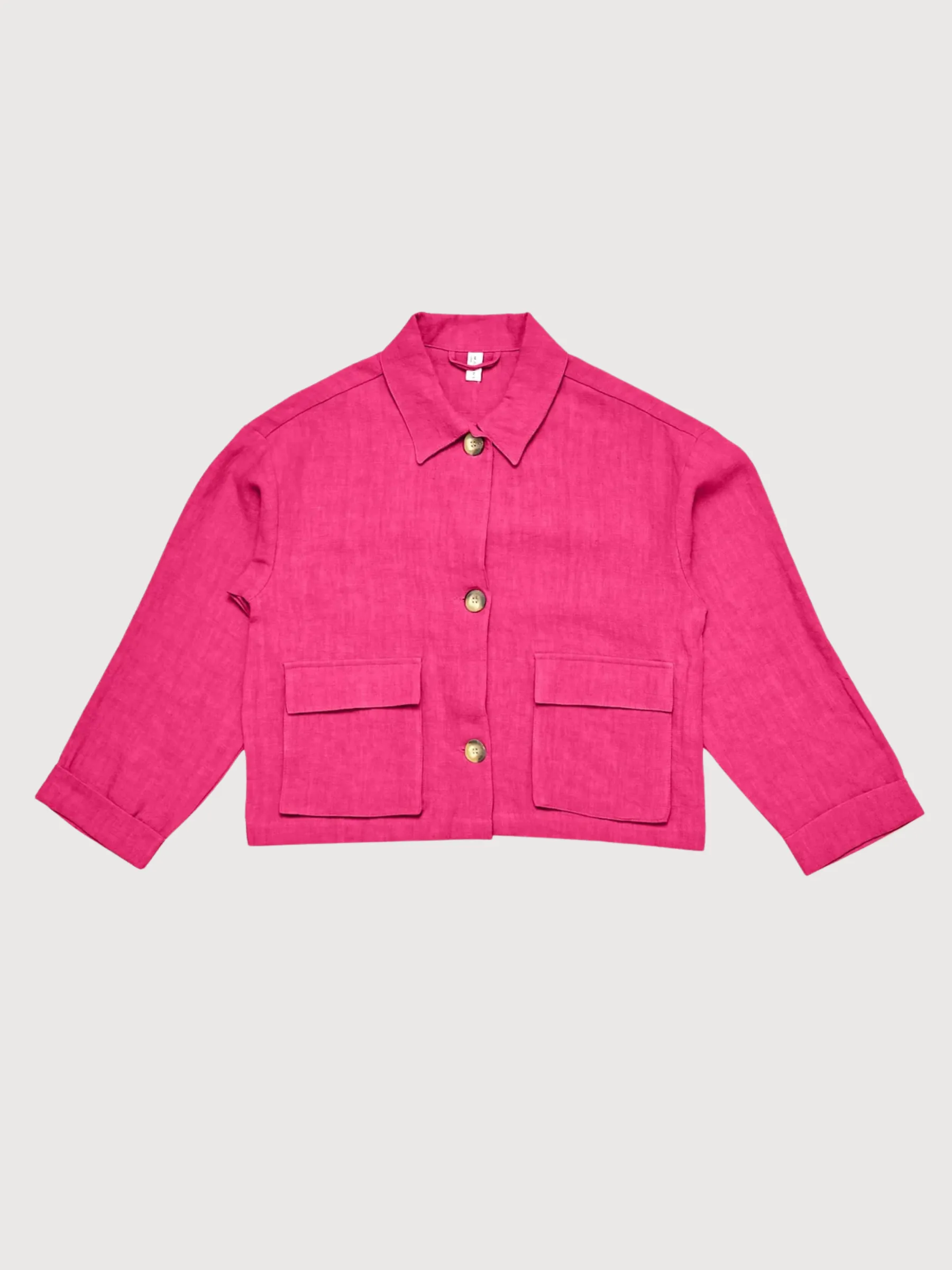 Jacket Linen Short Pink Woman | Mazine