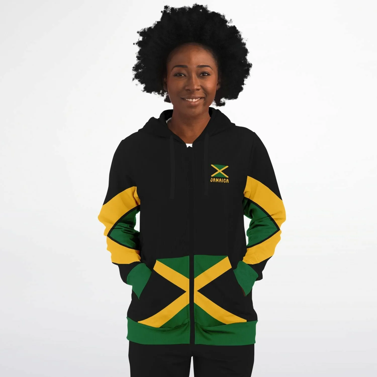 Jamaica Athletic Zip Up Hoodie