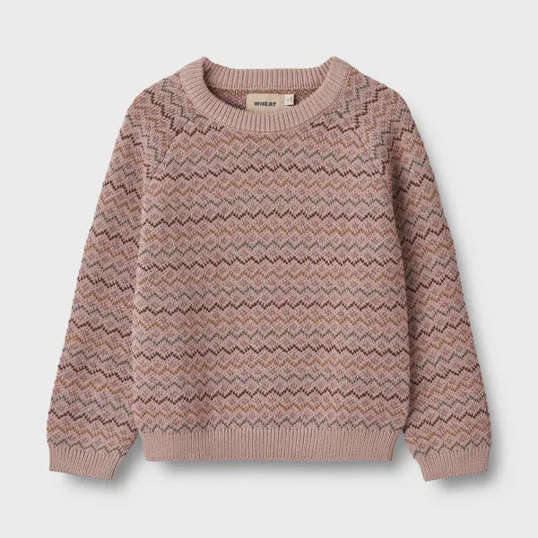 Jaquard Pullover Nanna in Dry Rose