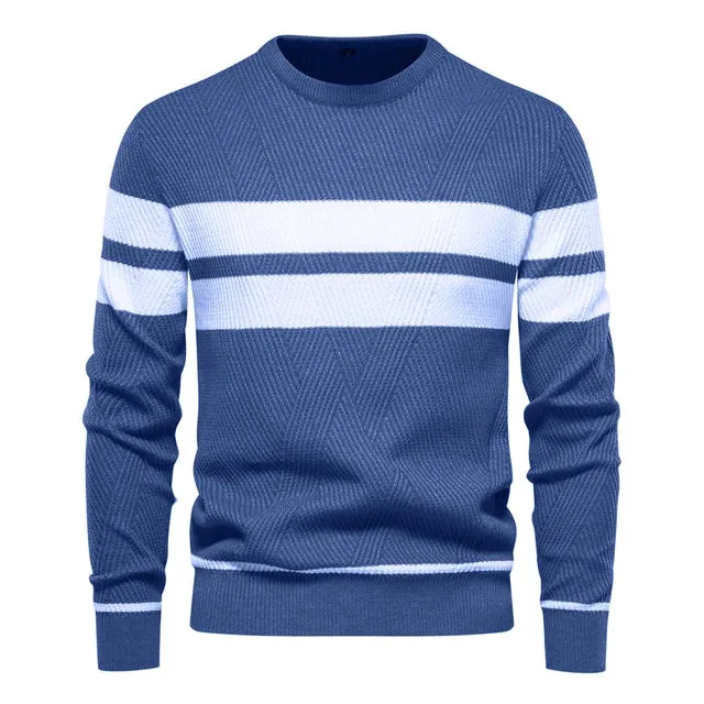 Jelmer | Striped Sweater - Elegant - High-Quality Cotton