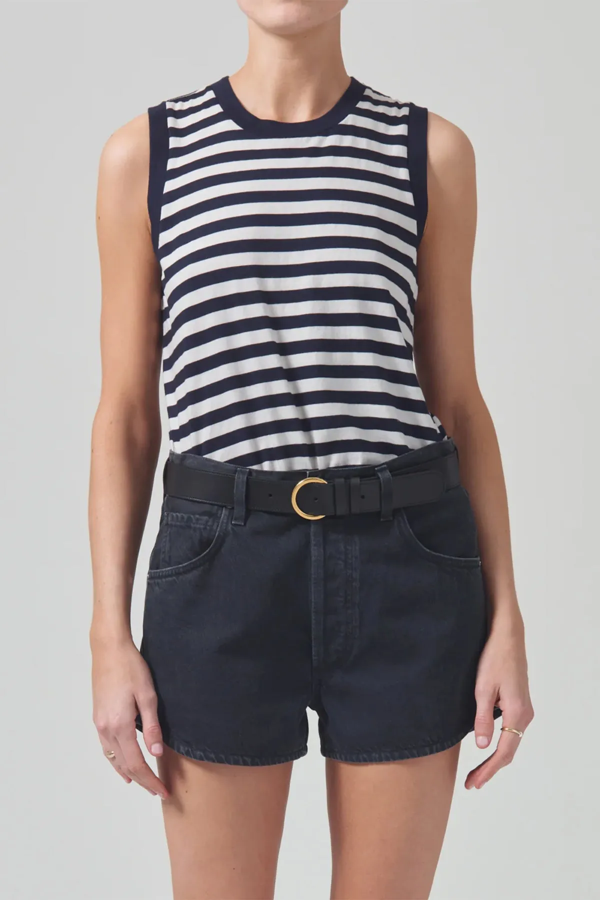 Jessie Modern Muscle Tee in Eclipse Stripe