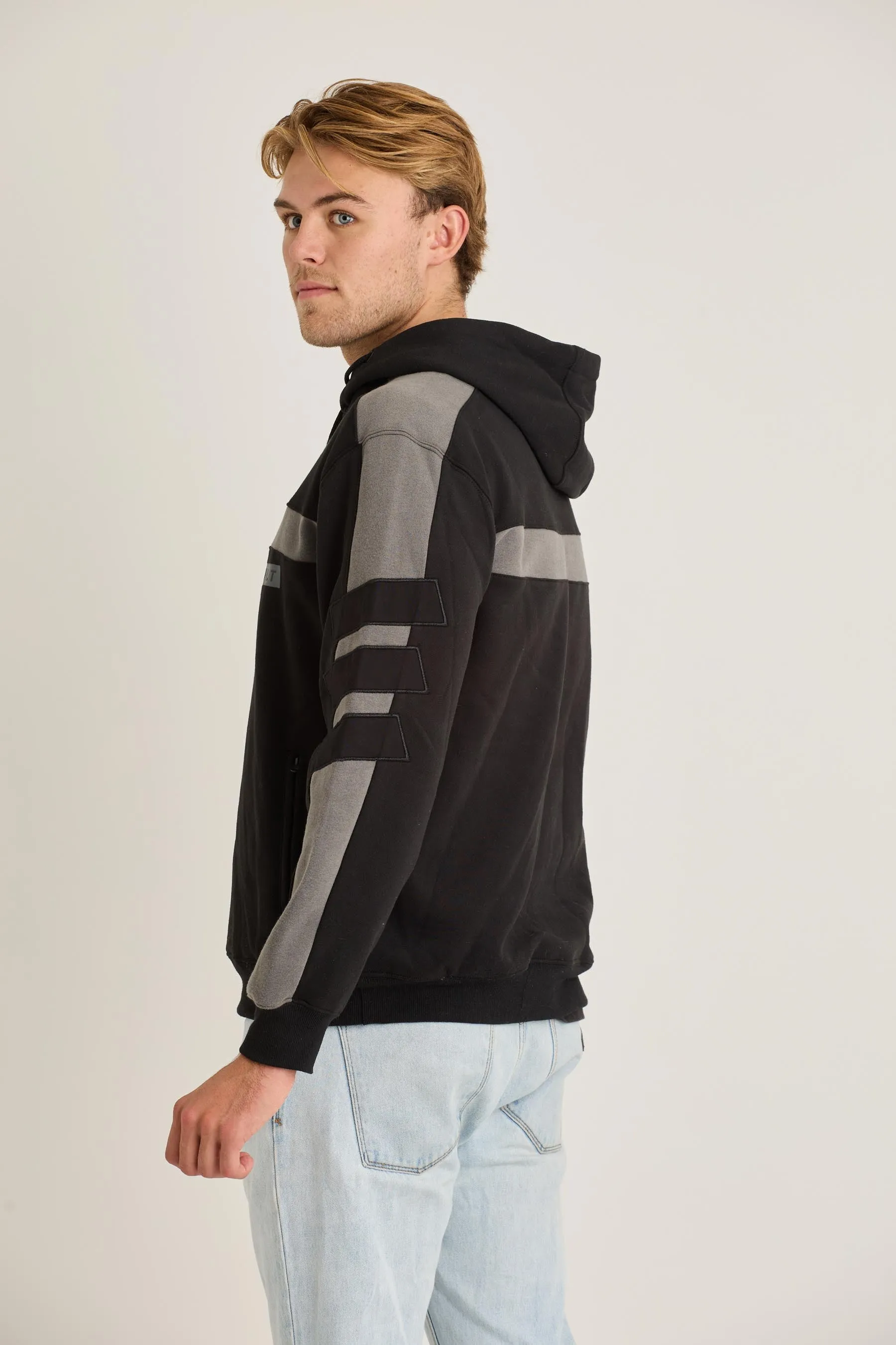 Jetpilot Align 1/4 Zip Hoodie - Black