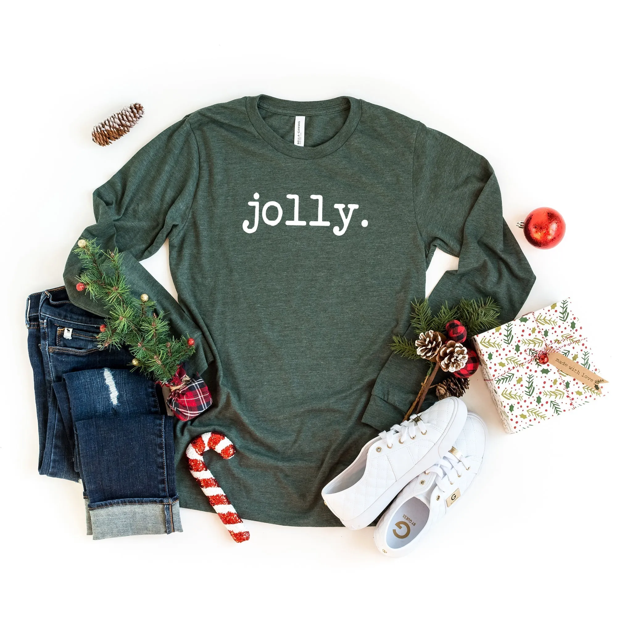Jolly - Typewriter | Long Sleeve Crew Neck