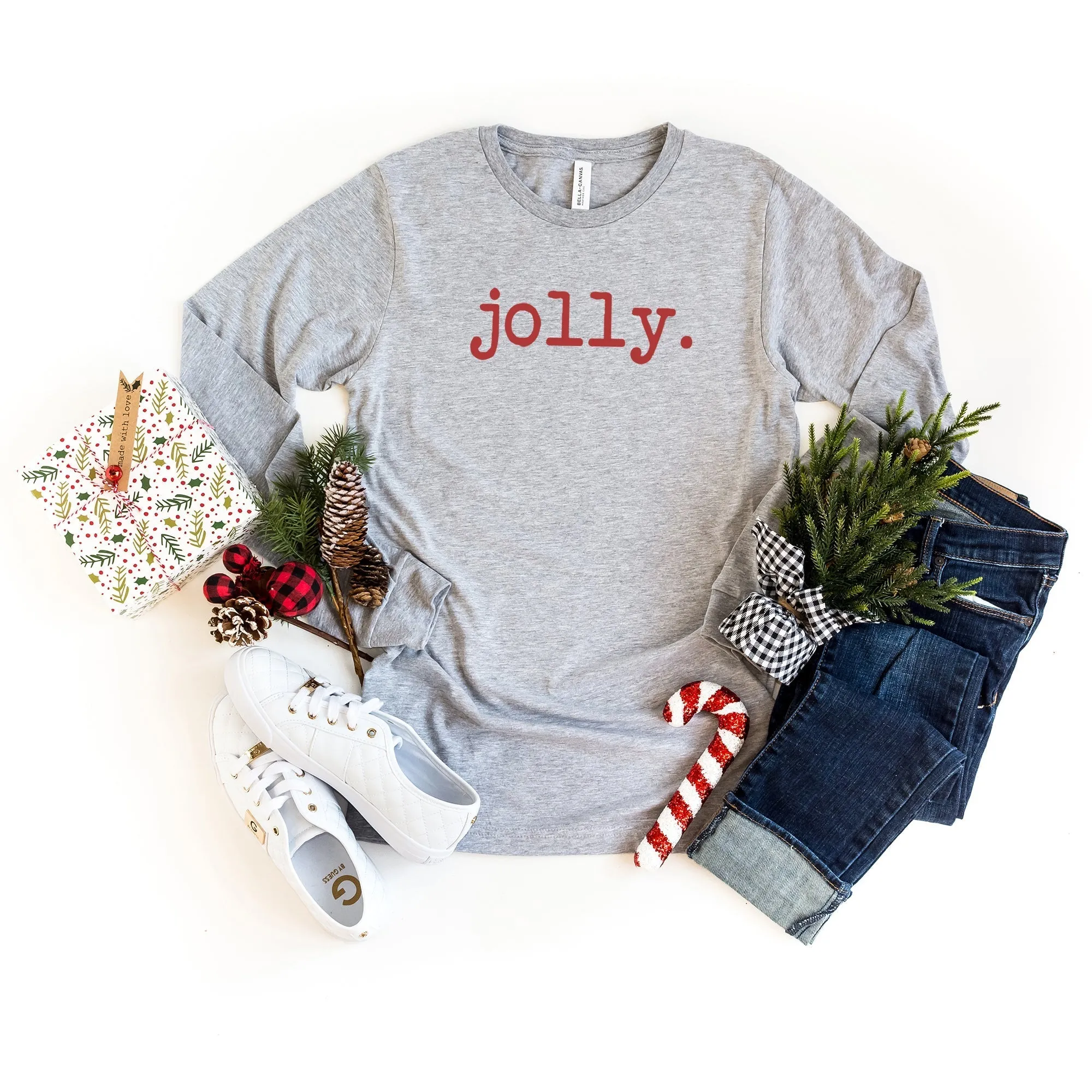 Jolly - Typewriter | Long Sleeve Crew Neck