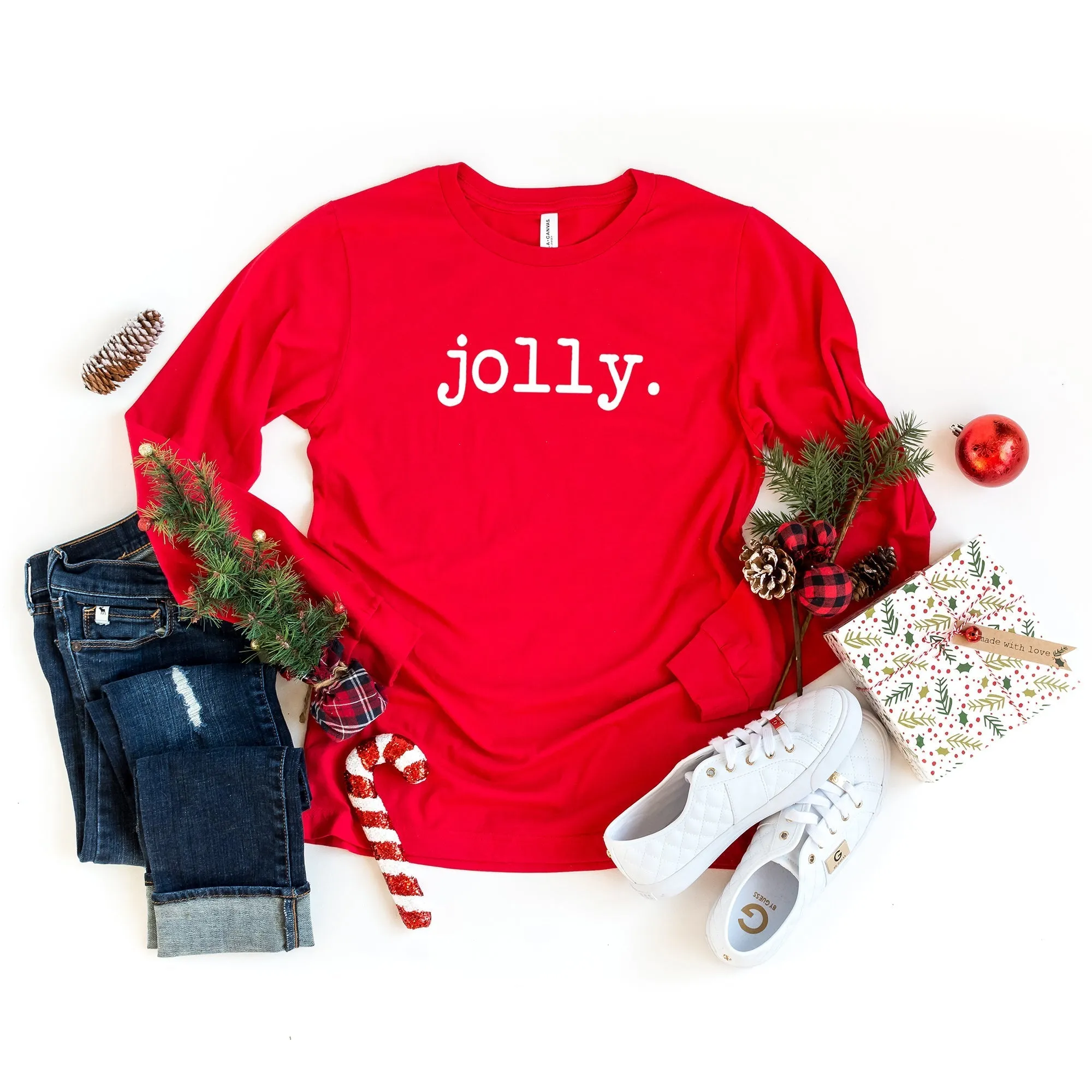 Jolly - Typewriter | Long Sleeve Crew Neck