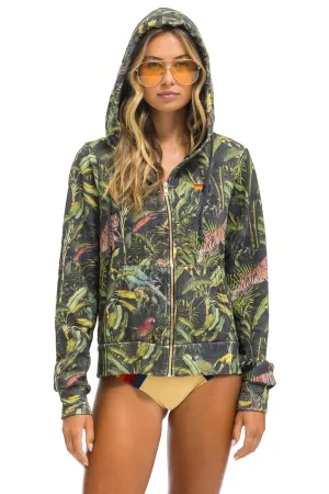 JUNGLE ZIP HOODIE - VINTAGE CHARCOAL