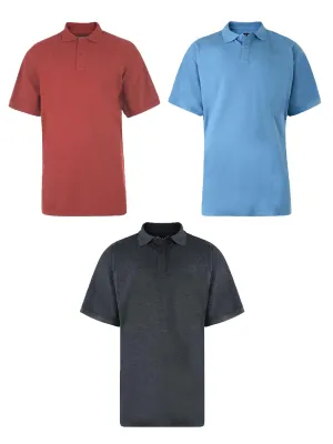 KAM Men's Big Size Plain Polo Shirt (KBS502A) 2XL-8XL, 5 Colours