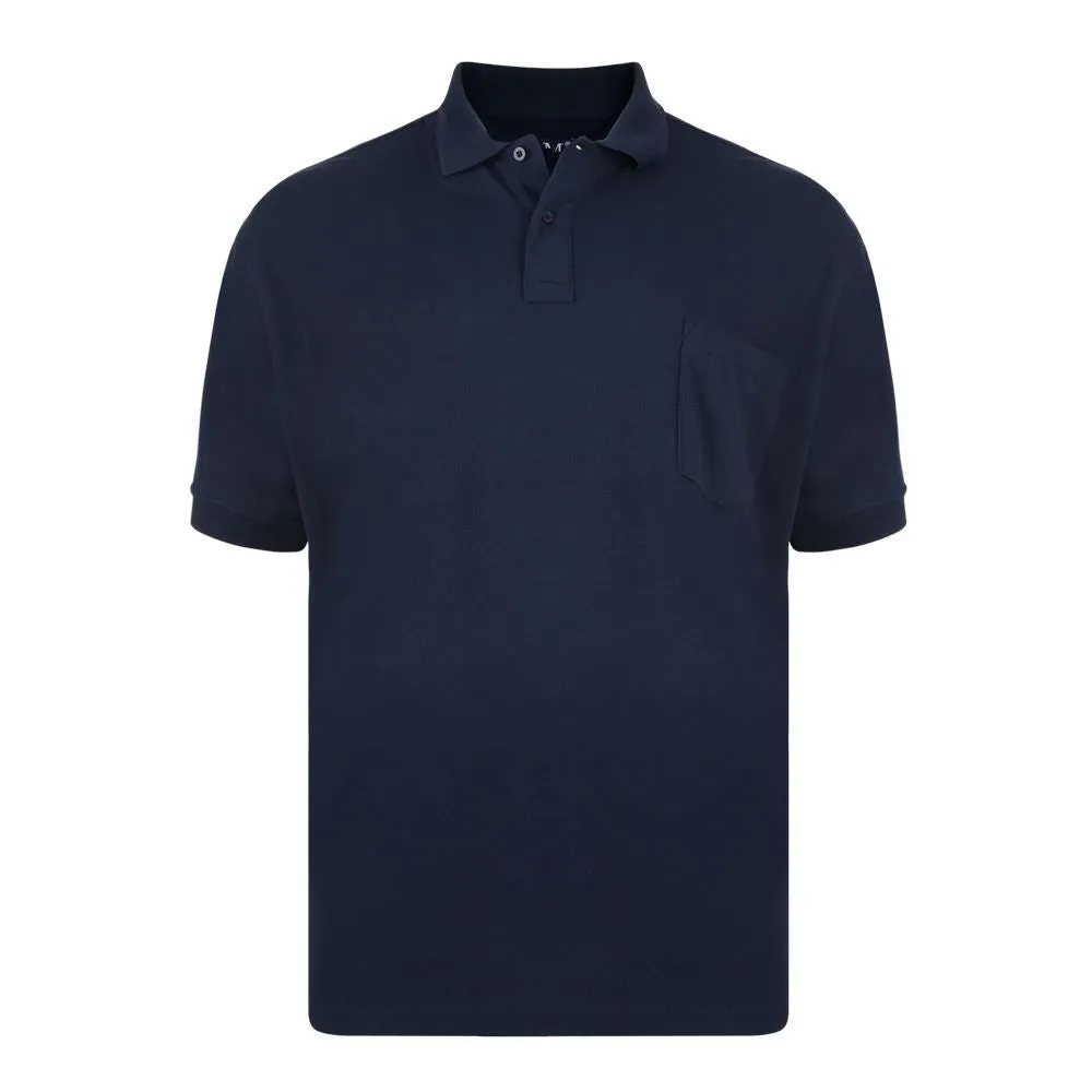 KAM Men's Big Size Poly Cotton Polo Shirt with Pocket (501) 2XL - 8XL, 10 Colours