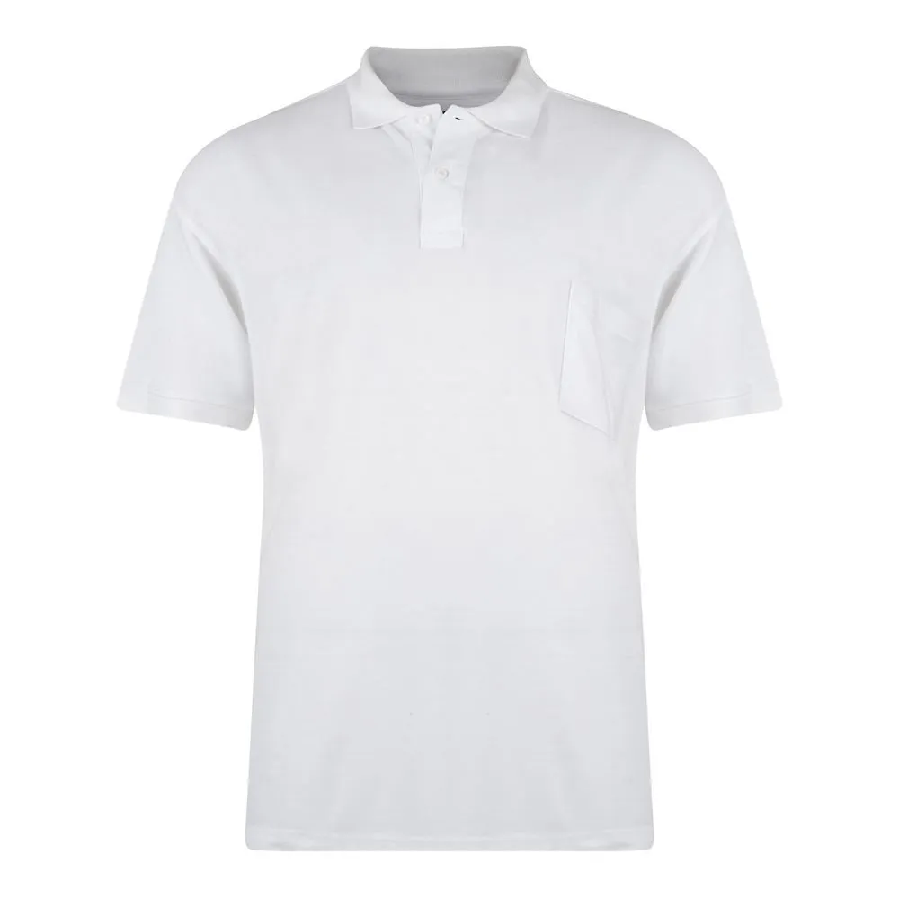 KAM Men's Big Size Poly Cotton Polo Shirt with Pocket (501) 2XL - 8XL, 10 Colours
