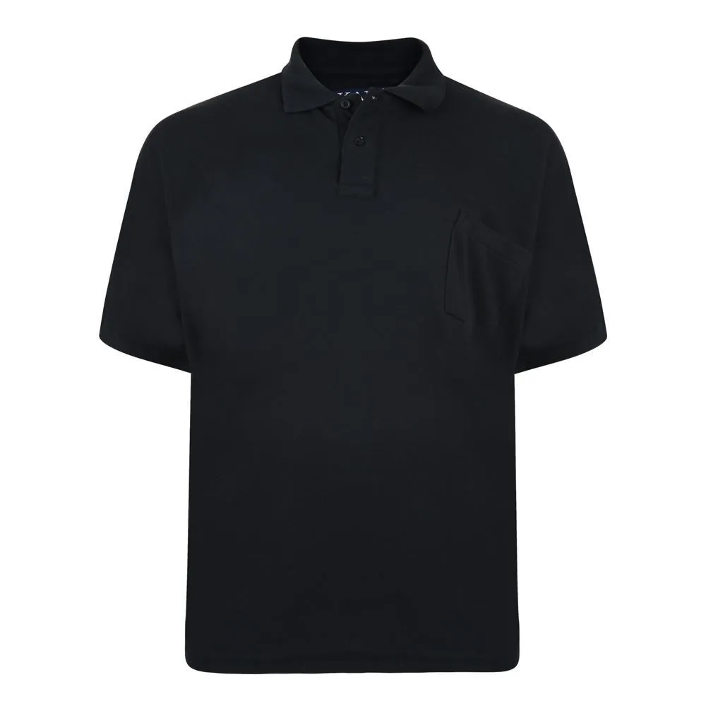 KAM Men's Big Size Poly Cotton Polo Shirt with Pocket (501) 2XL - 8XL, 10 Colours