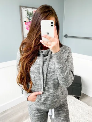 Keep It Comfy Hoodie- Marbled Charcoal