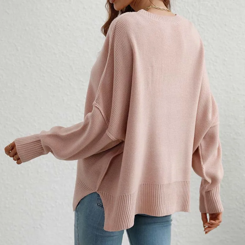 Kelly | Perfect Solid Color Knit Sweater for Women