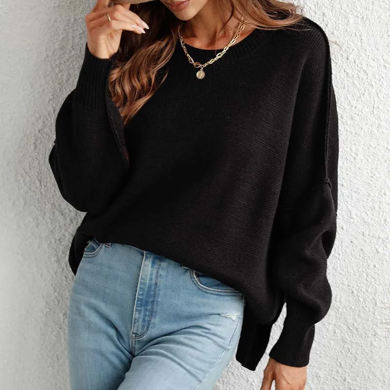 Kelly | Perfect Solid Color Knit Sweater for Women