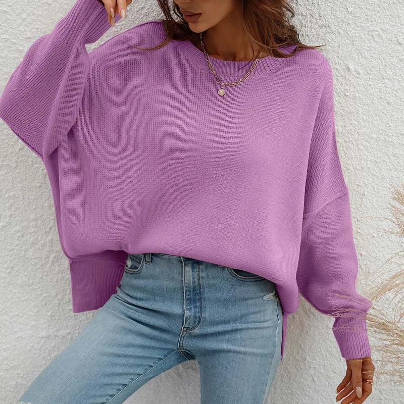 Kelly | Perfect Solid Color Knit Sweater for Women