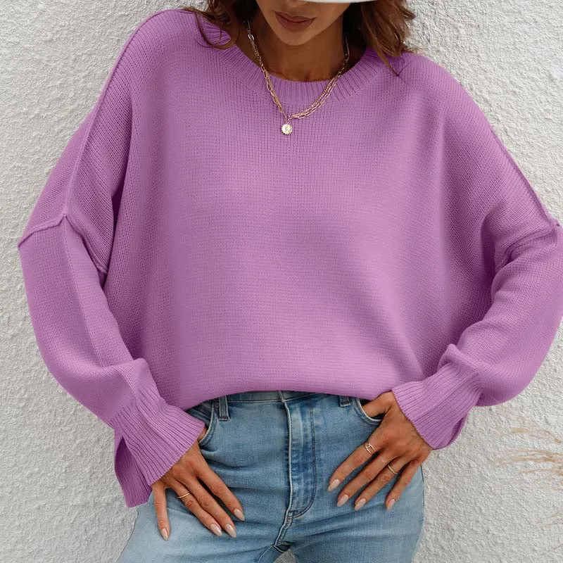 Kelly | Perfect Solid Color Knit Sweater for Women