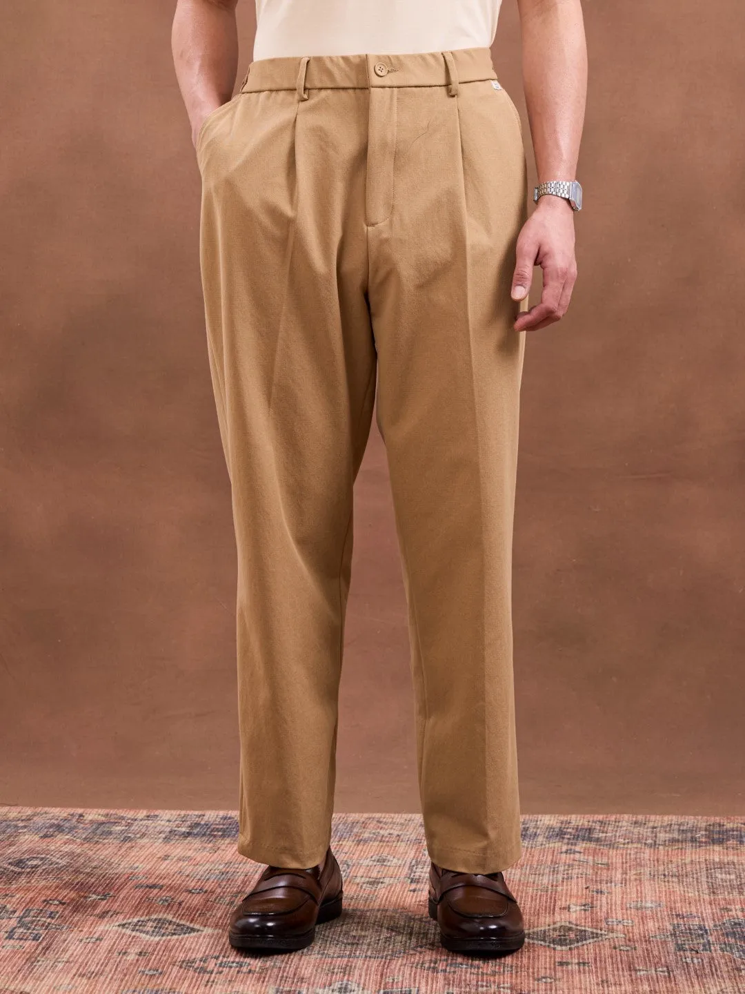 Khaki Wide Leg Korean pants