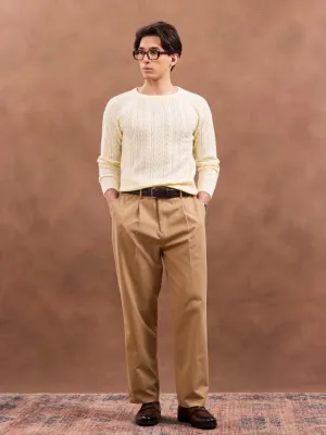 Khaki Wide Leg Korean pants